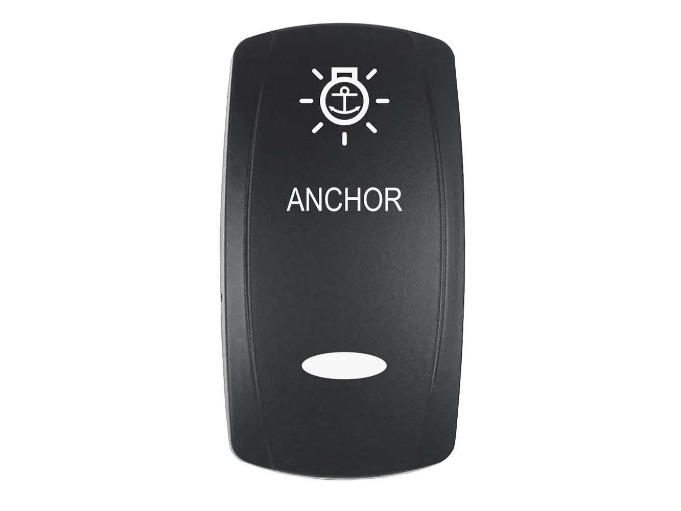Pacer Actuator - 'ANCHOR' f/V Series Contura Switches - Black - Laser Etched (Top/Bottom Light)