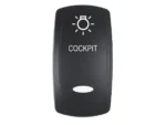 Pacer Actuator - 'COCKPIT' f/V Series Contura Switches - Black - Laser Etched (Top/Bottom Light)