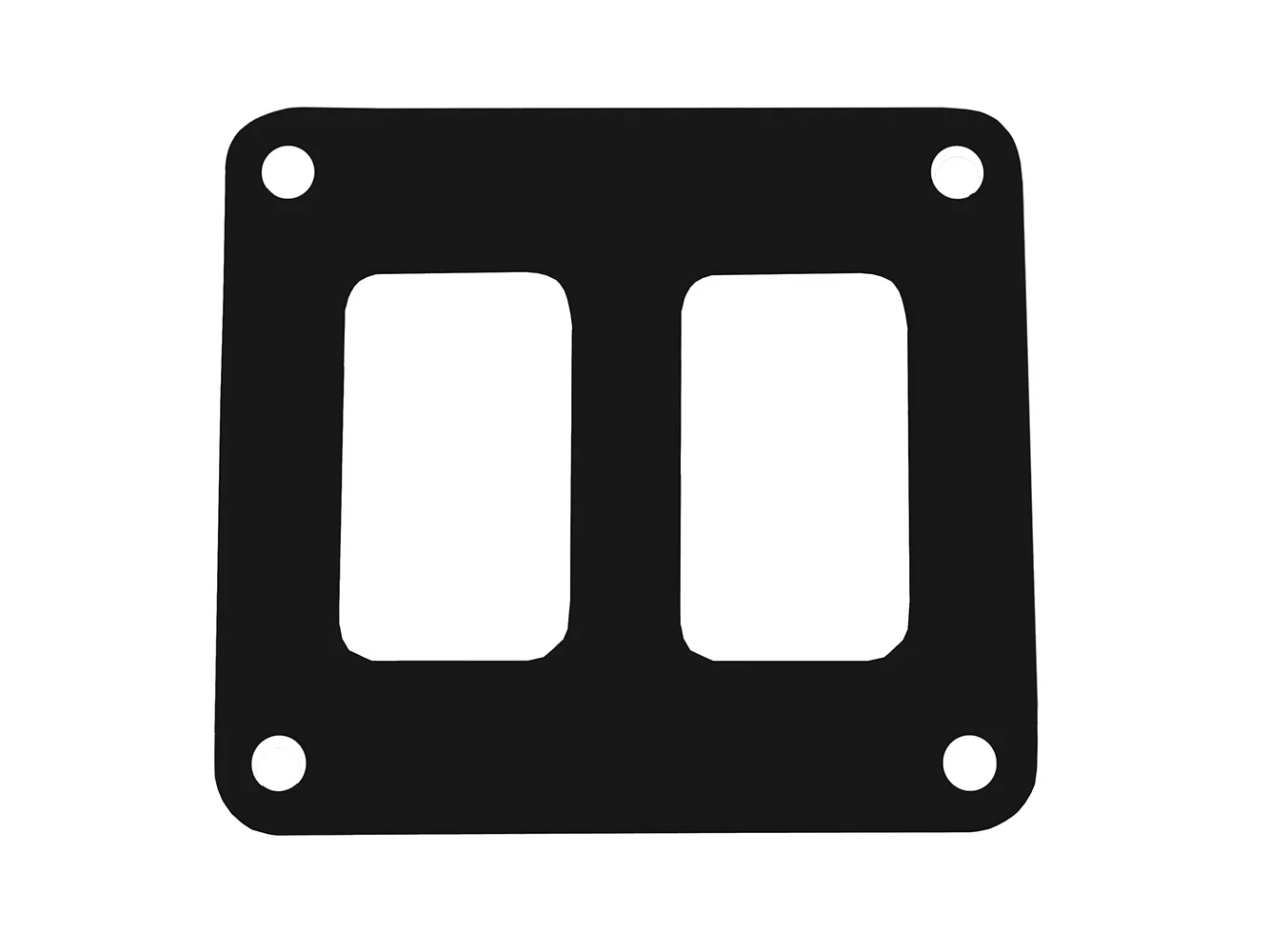 Pacer Switch Panel - 2 Switch & 1 Row - 3" x 2.75" - Black Powder Coated Aluminum