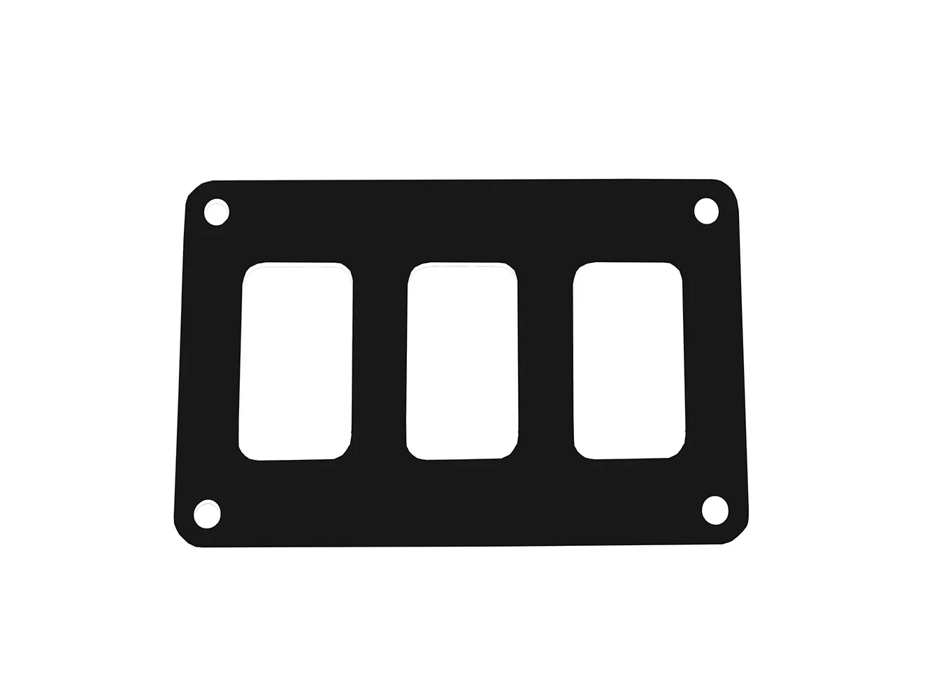 Pacer Switch Panel - 3 Switch & 1 Row - 4.25" x 2.75" - Black Powder Coated Aluminum