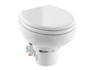 Dometic&trade; MasterFlush MF 7120 - White - Electric Macerating Toilet w/Orbit Base & Slow Close Seat - Freshwater - 12V