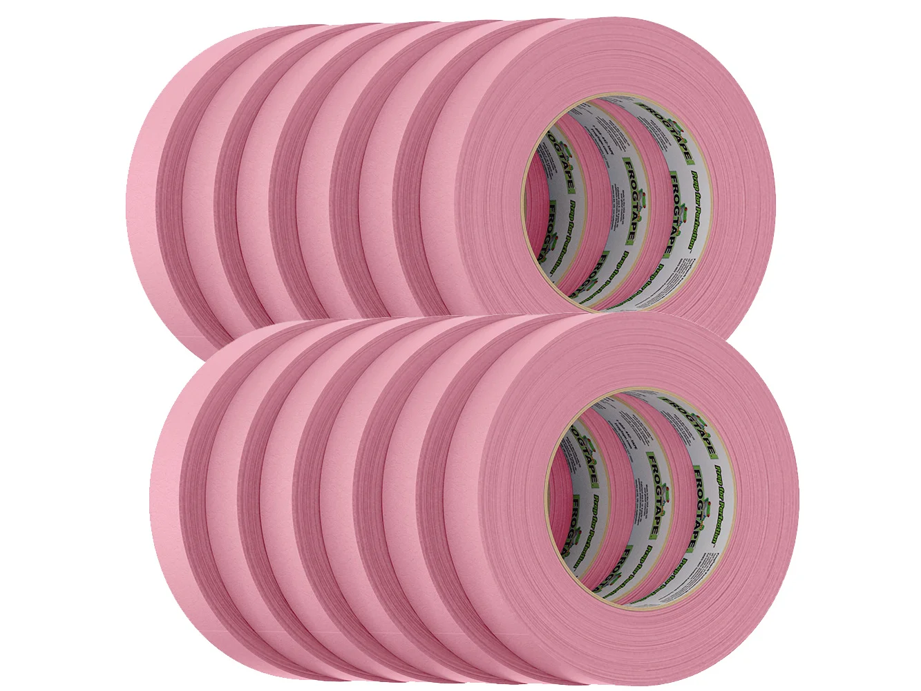 FrogTape CP 325 Medium-High Adhesion Masking Tape - 24MM x 55M x 12-Pack - Pink - Rated f/325°F