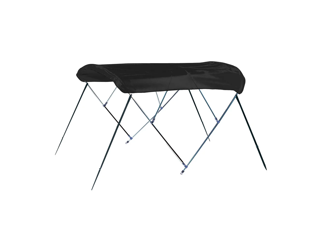 Carver 4 Bow 8' Pontoon Bimini Top w/Boot - Black Acrylic