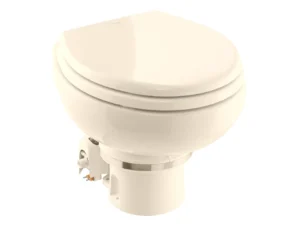 Dometic&trade; MasterFlush 7160 Bone Electric Macerating Toilet w/Orbit Base - Raw Water - 12V
