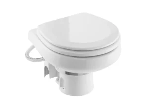 Dometic&trade; MasterFlush 7260 White Electric Macerating Toilet w/Orbit Base - Raw Water - 12V
