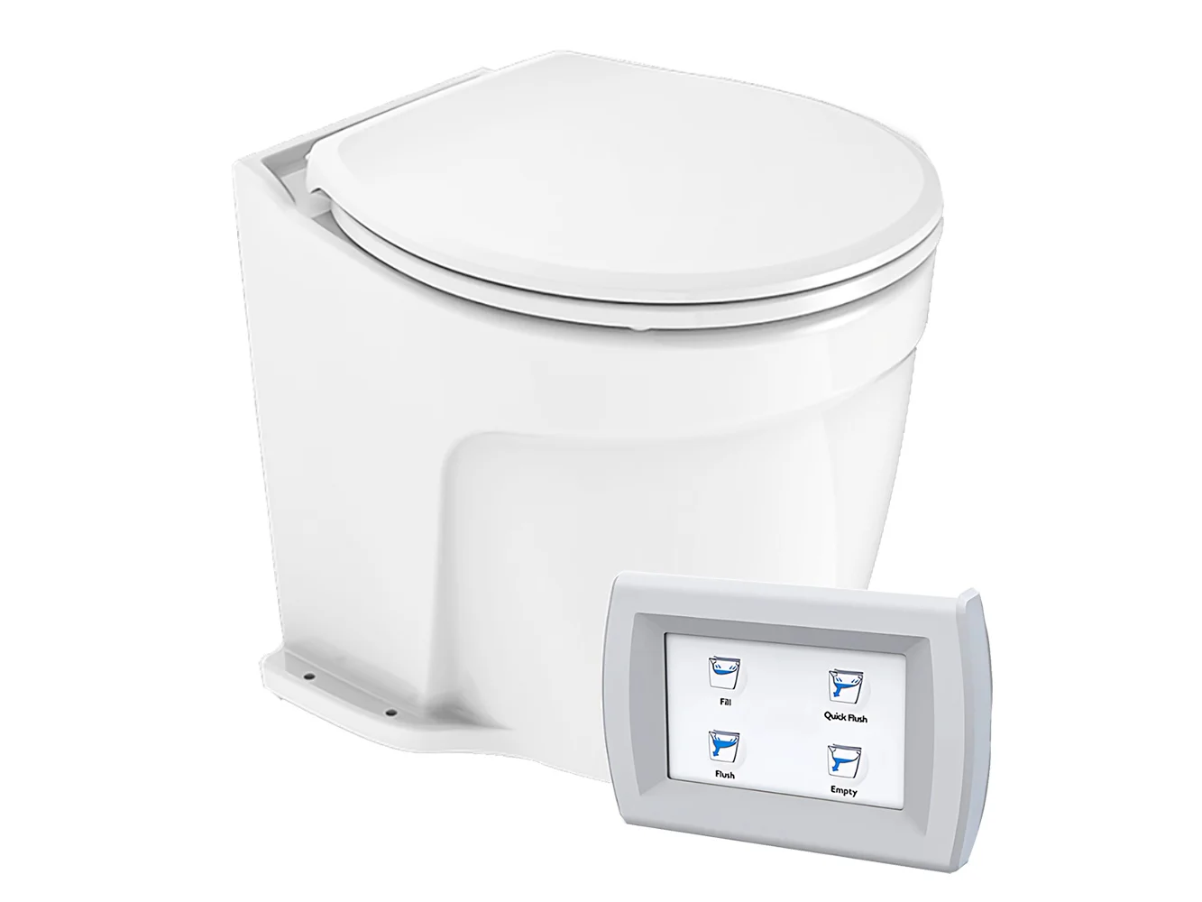 Commodore Deluxe Flush Electric Toilet - Raw Water Pump
