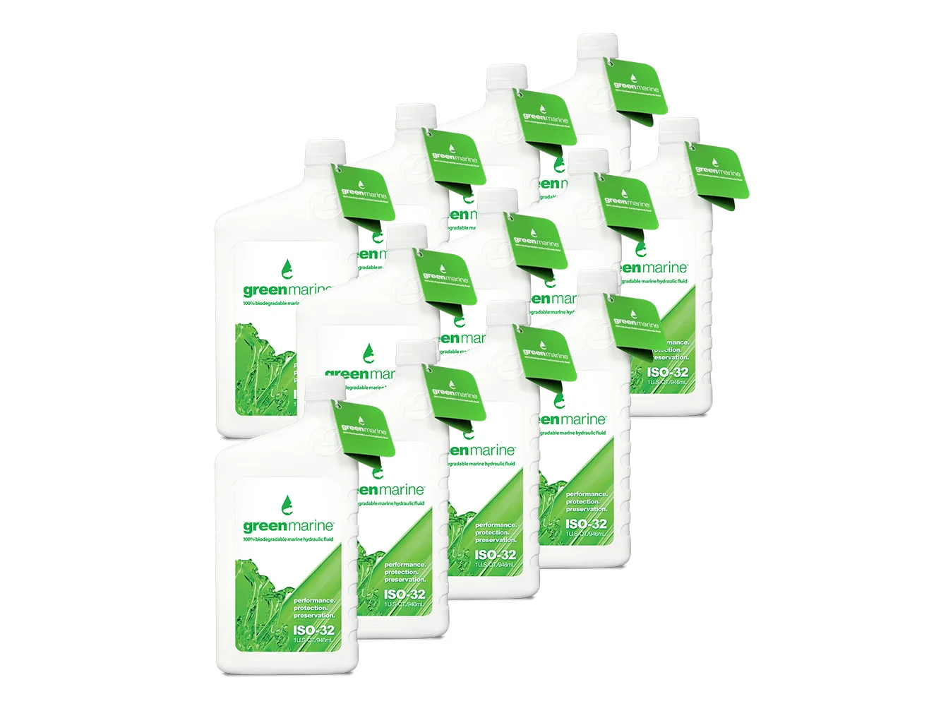 Power-Pole Green Marine ISO-32 Hydraulic Fluid Case (12 One-Quart Bottles)