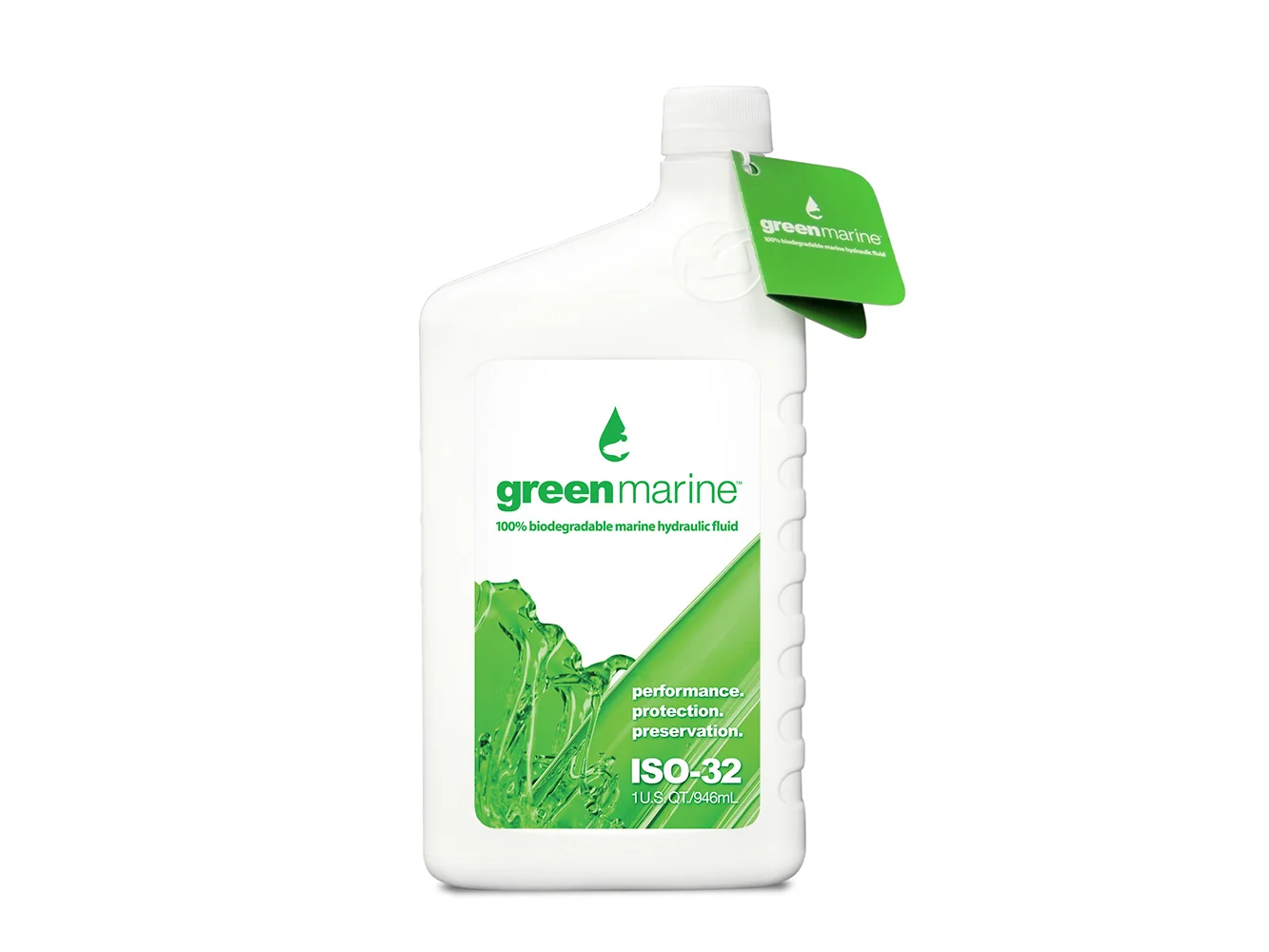 Power-Pole Green Marine ISO-32 Hydraulic Fluid - 1 qt