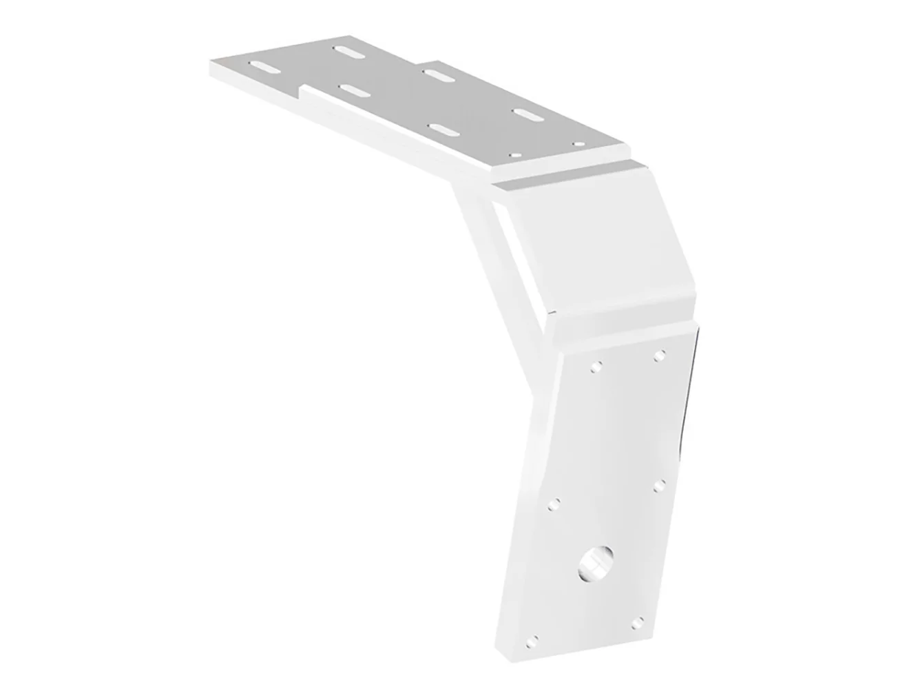 Power-Pole Deck Mount - 13" Aft - 11" Drop - White