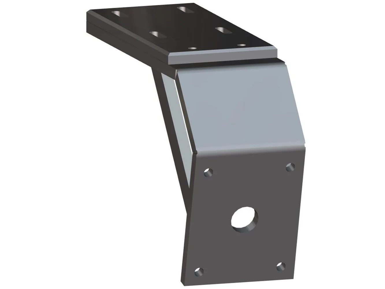 Power-Pole Deck Mount - 8" Aft - 6" Drop - Black