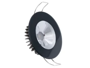 Lumitec Illusion Flush Mount LED Down Light - Spectrum RGBW - Cool White - Black Housing - Chrome Reflector