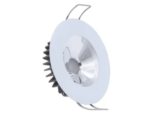 Lumitec Illusion Flush Mount LED Down Light - Spectrum RGBW - Warm White - White Housing - Chrome Reflector