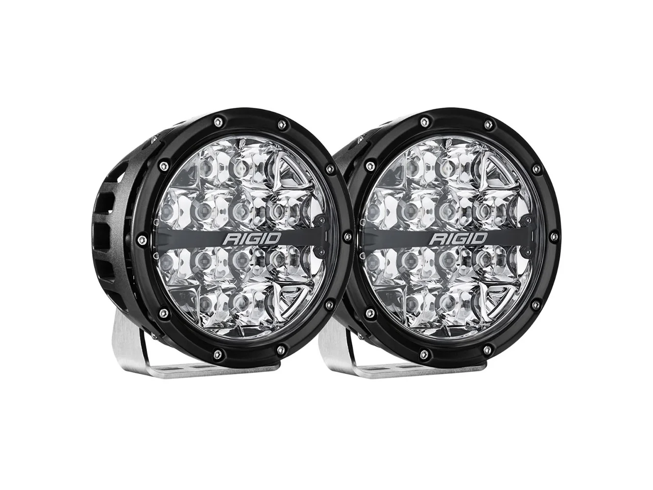 RIGID Industries 360-Series RGBW 6" Offroad Lamp Spot Beam w/RGBW Backlight Pods - Set of 2