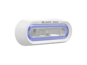 Black Oak Low Pro&trade; Off Road Spreader Light - Bracket Mount - White Housing - Blue LED