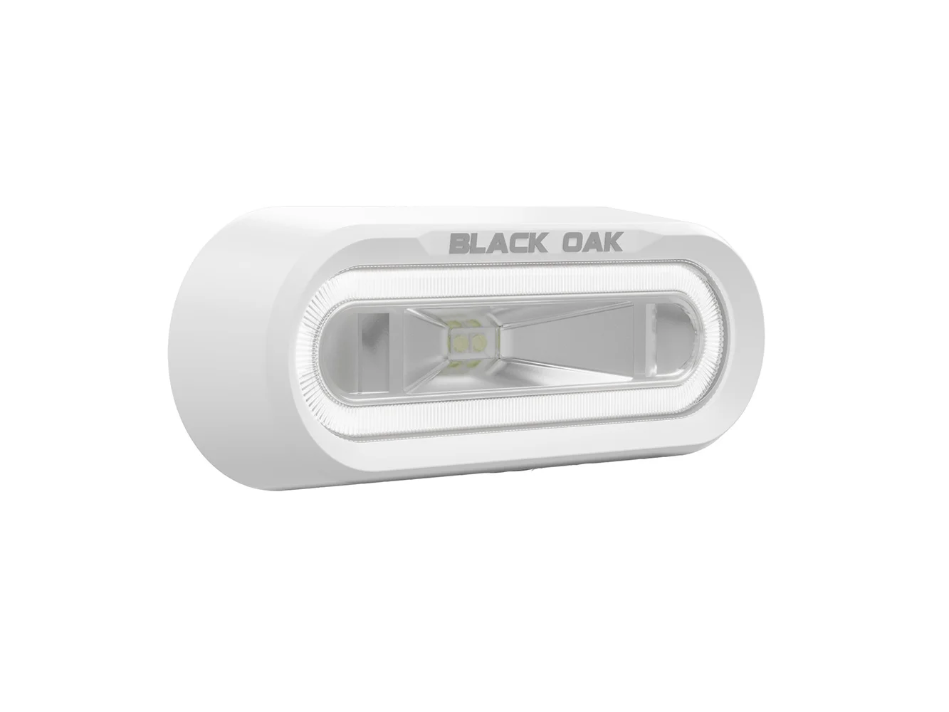 Black Oak Low Pro™ Off Road Spreader Light - Bracket Mount - White Housing - White LED