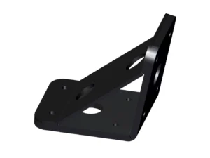 Power-Pole Deck Mount - 0" Setback - 6" Rise - Black