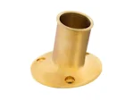 Whitecap Top Mount Flag Pole Socket - 1" ID - Polished Brass