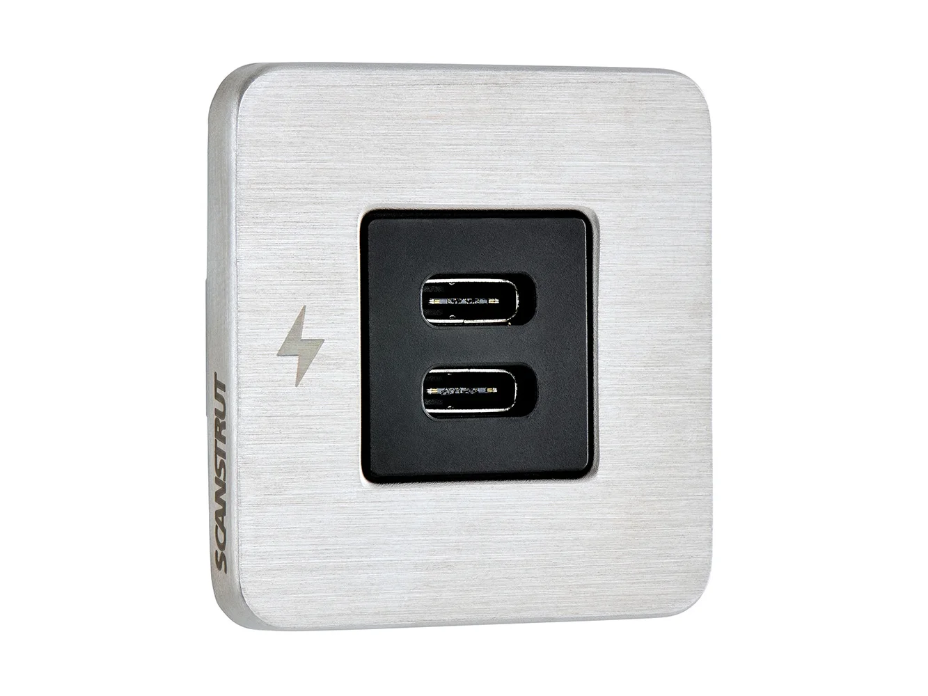 Scanstrut TILE USB-C Interior Charging Socket - 12/24V - Stainless Steel Bezel
