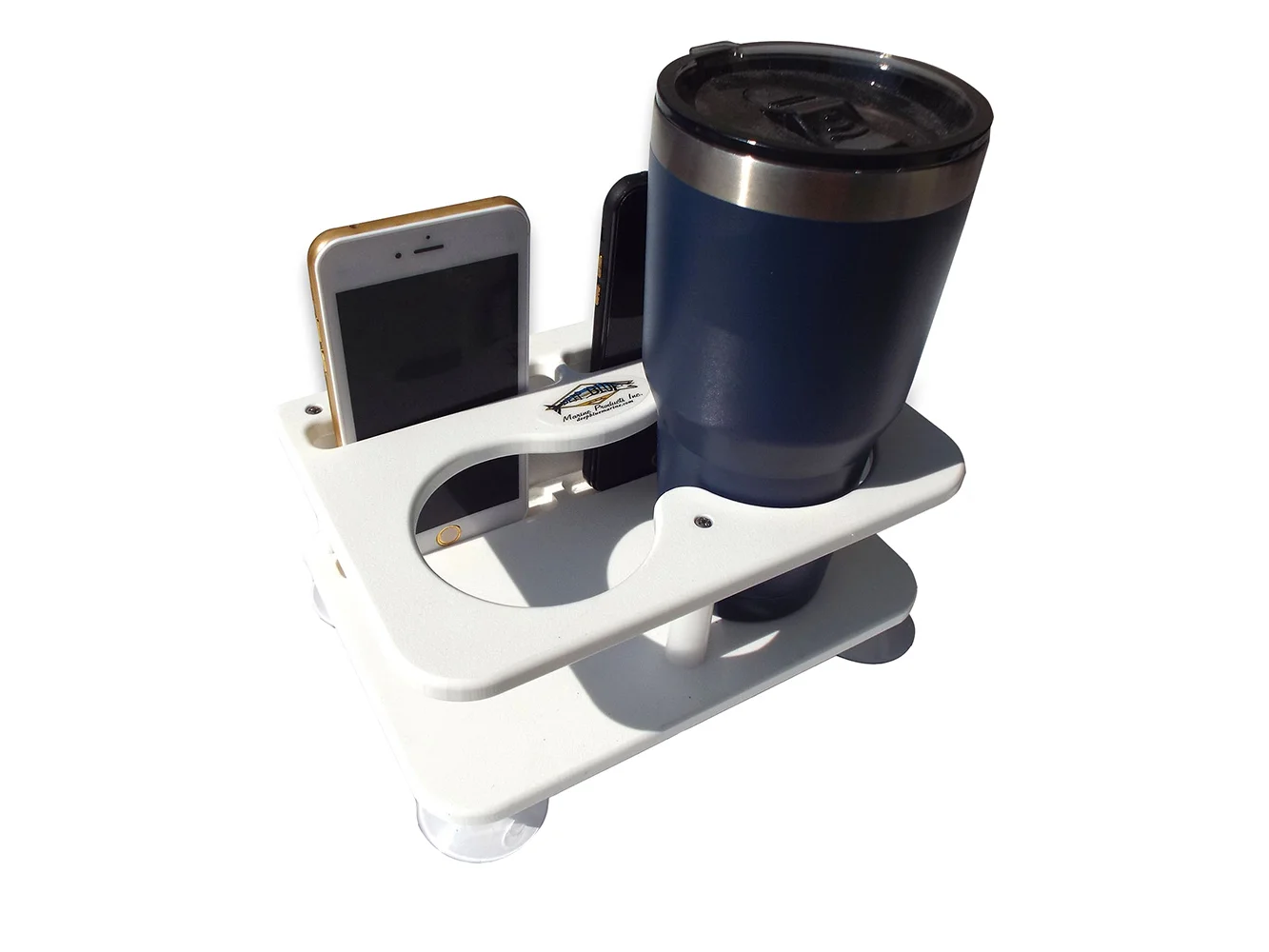 Deep Blue Marine Double Drink/Binocular/2 Cell Phones w/Suction Cups