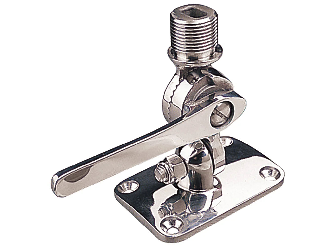 Sea-Dog Adjustable Antenna Base - Deck Mount - Investment Cast 316 Stainless Steel