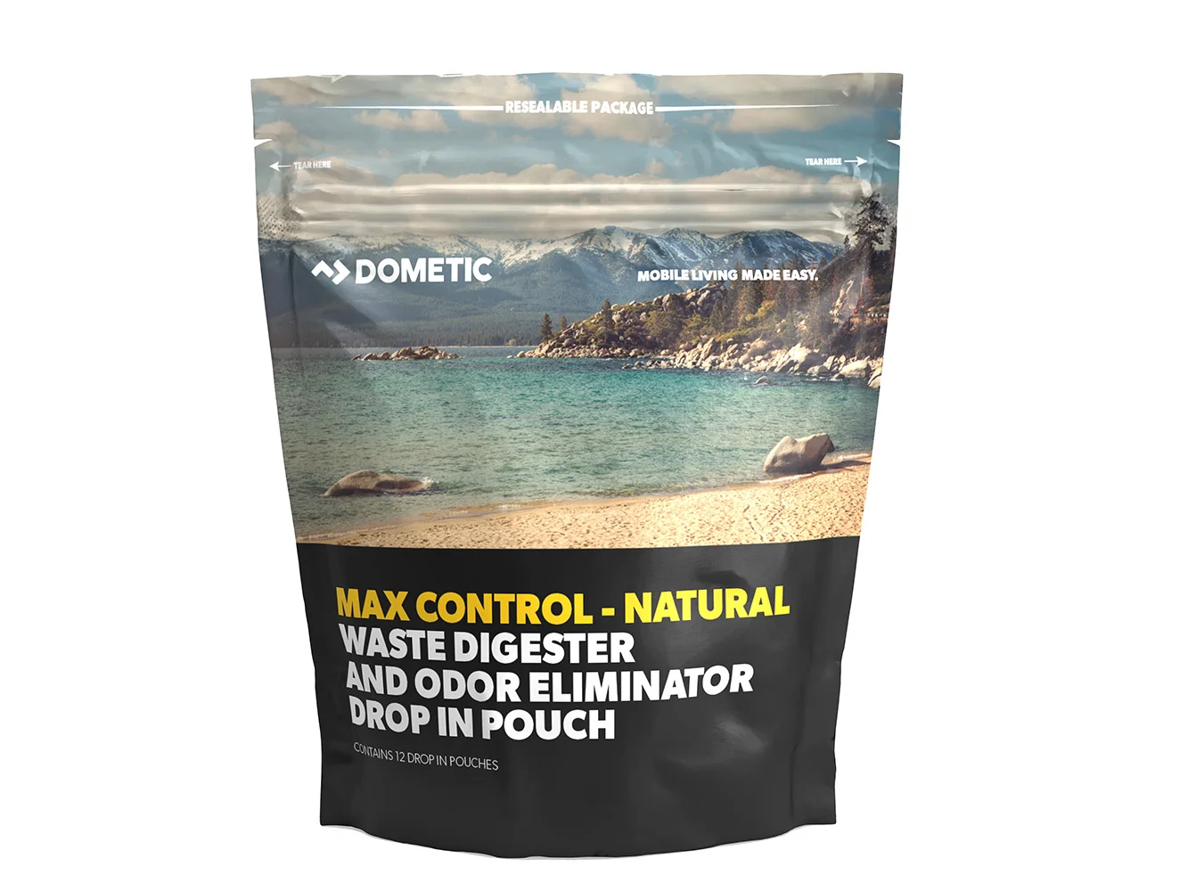 Dometic™ Max Control Waste Digester & Odor Eliminator Drop-In Pouch - 12-Pack