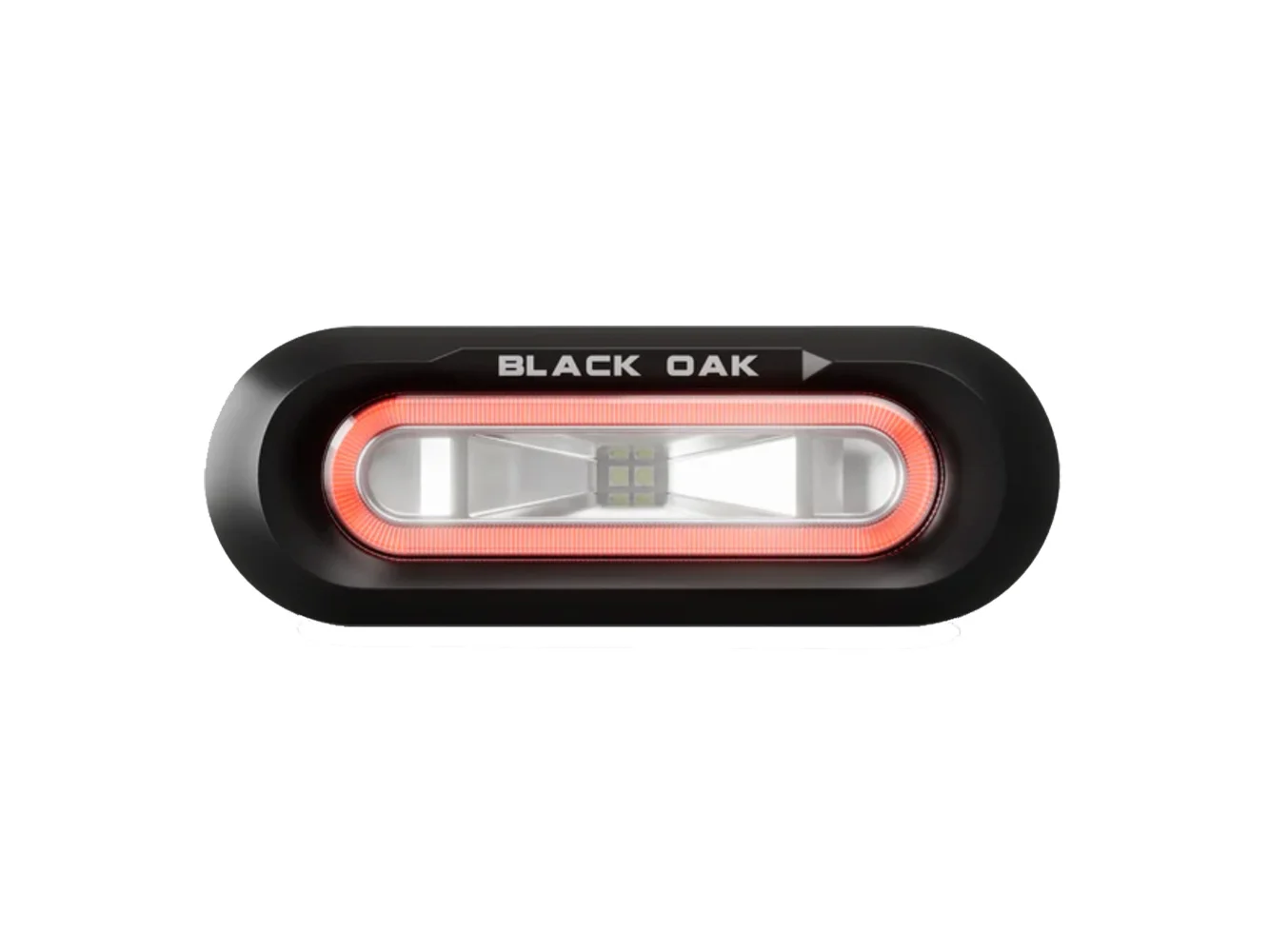 Black Oak Low Pro™ Flush - Black Housing - Red LED