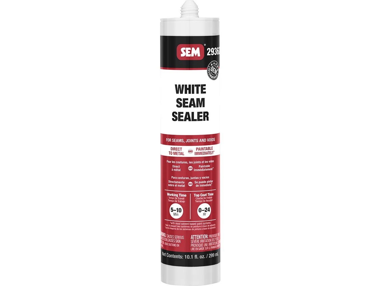 SEM 1K Seam Sealer - 10.1oz Tube - White