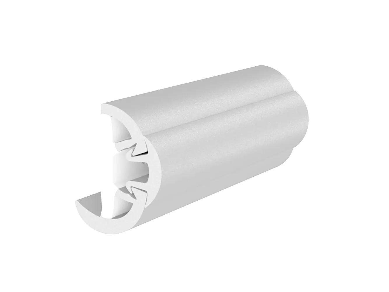 TACO SuproFlex Rub Rail Kit w/Flex Vinyl Overlay Insert - 1-5/8"H x 7/8"W x 60'L - White w/White Insert