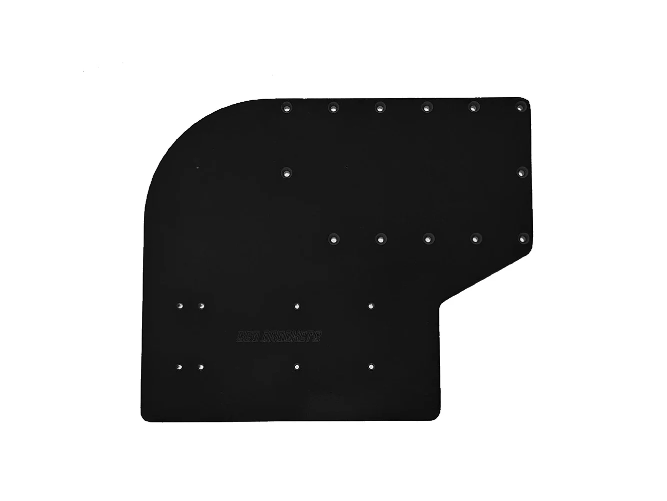 Sea Brackets Large Offset Trolling Motor Plate - Black