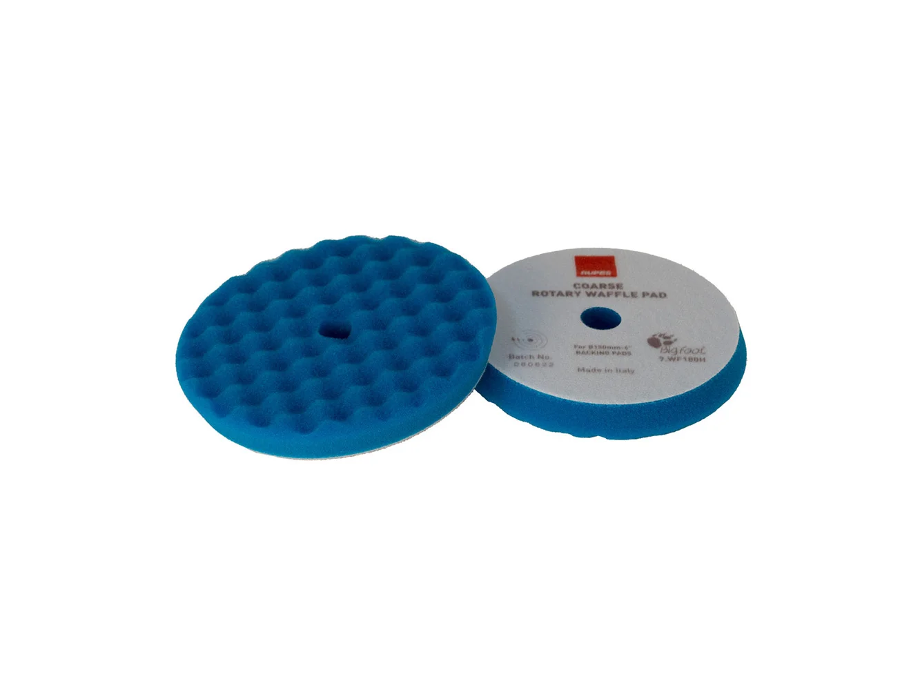 RUPES Velcro Waffle Coarse Polishing Foam Pad f/Rotary Polishers 200mm - Blue