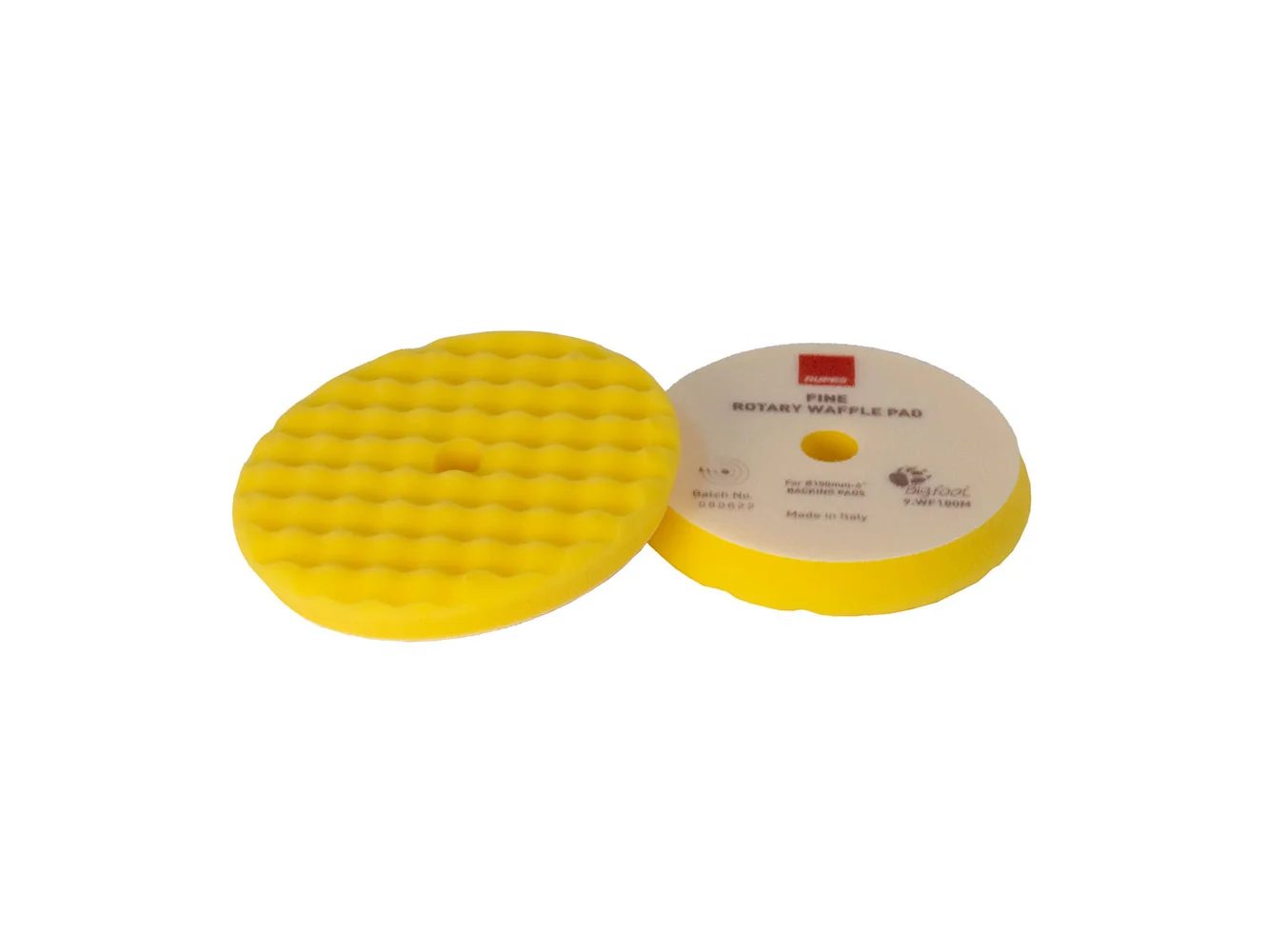 RUPES Velcro Waffle Fine Polishing Pad f/Rotary Polishers 90mm - Yellow