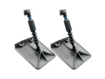 Smart Tabs SX Trim Tabs by Lectrotab 9.5" x 10" f/13'-15' Boats w/30lb Actuators - 30-40HP - Gunmetal Grey