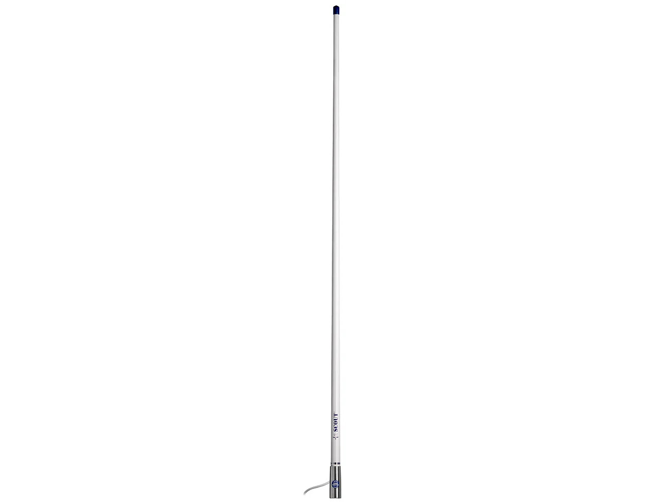 Scout Titan Series 4' White VHF Antenna 3dB Stainless Steel Ferule w/5M RG-58 Includes PL-259