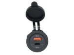 Bluewater Round Dual USB/USB-C Charger