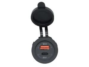 Bluewater Round Dual USB/USB-C Charger