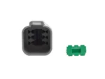Bluewater 6 Position Male Deutsch Connector w/Wedge Lock