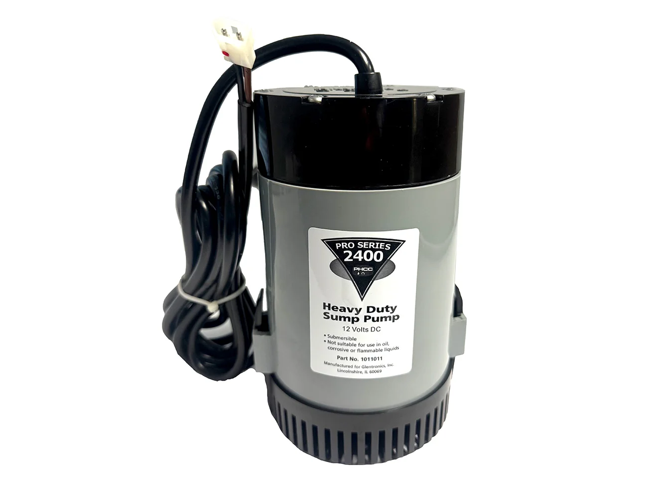 Johnson Pump Pro Series 2400 GPH Sump Pump / Utility Pump - 12V - 2400GPH w/10' Lift, 1.5" Discharge