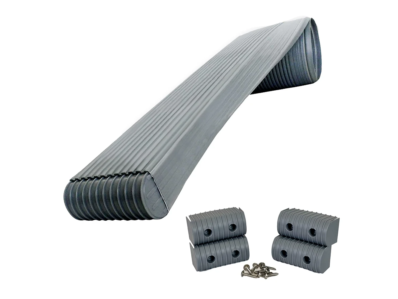 Caliber BunkWrap Kit - Grey 24' x 2" x 4" Roll + 4 Caps + HRDW Roll + 4 Endcaps & Stainless Steel Hardware