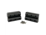 Caliber BunkWrap End Cap 2x6" Black Accessory Kit w/Stainless Steel Hardware *4-Pack