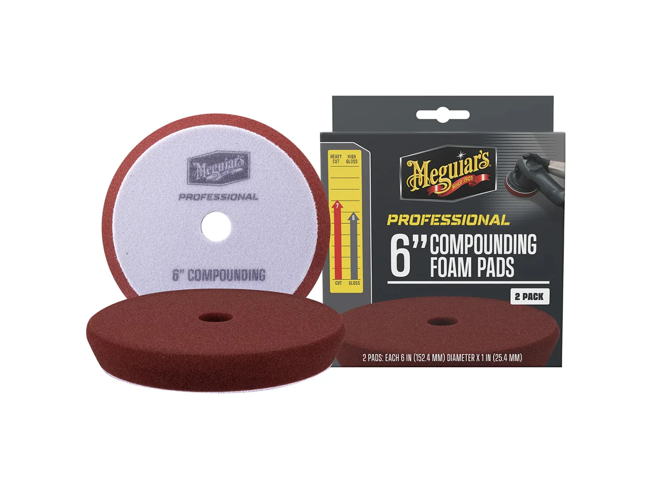 Meguiar's Professional 6" Compounding Foam Pads *2-Pack