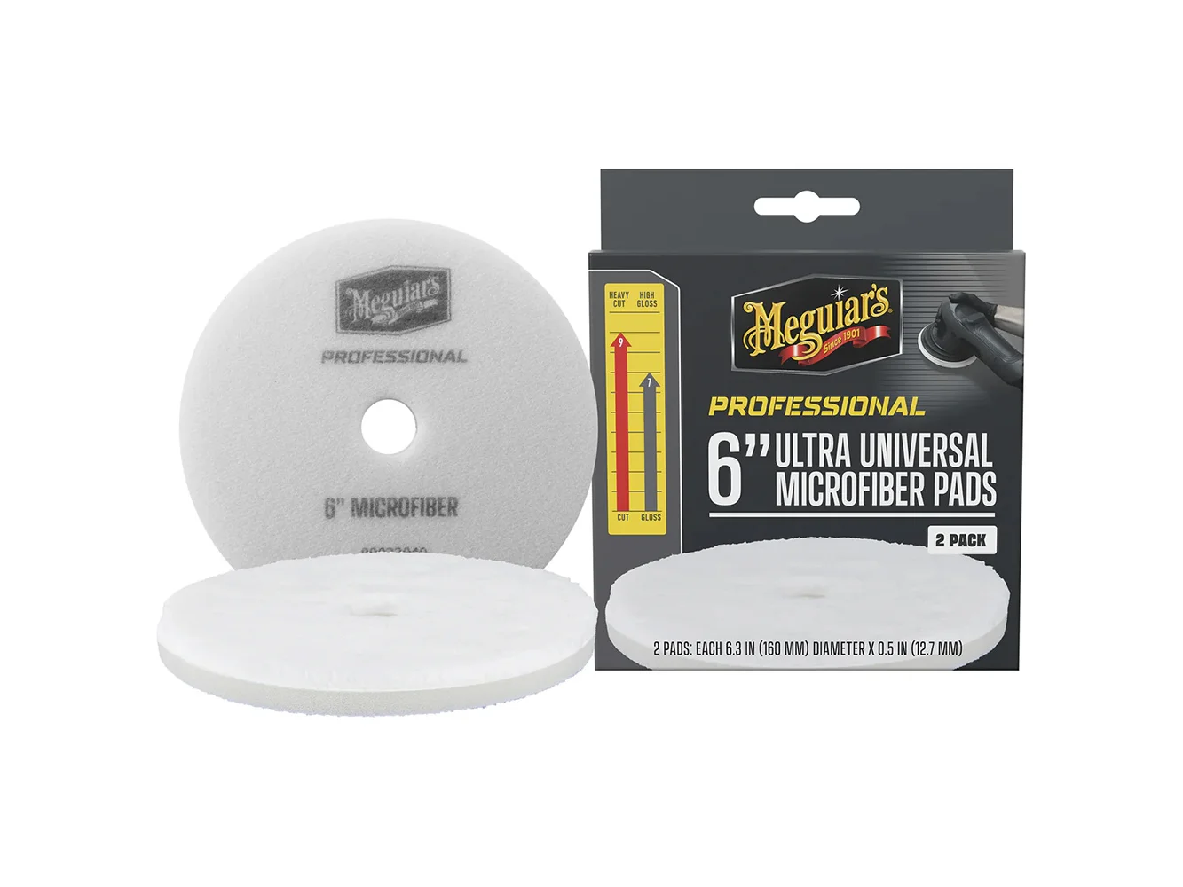 Meguiar's Professional 6" Ultra Universal Microfiber Pads *2-Pack
