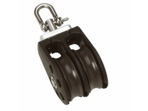 Barton Size 2 35mm Plain Bearing Pulley Block Double w/Swivel
