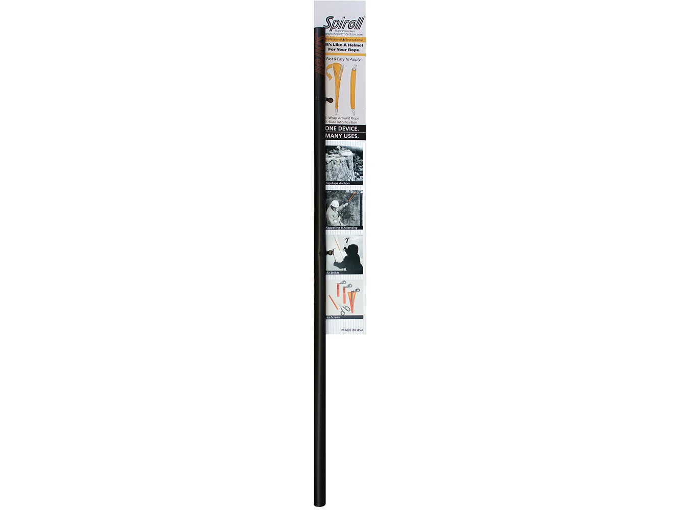 Spiroll Rope Protector Black f/Lines 1/2" & Greater