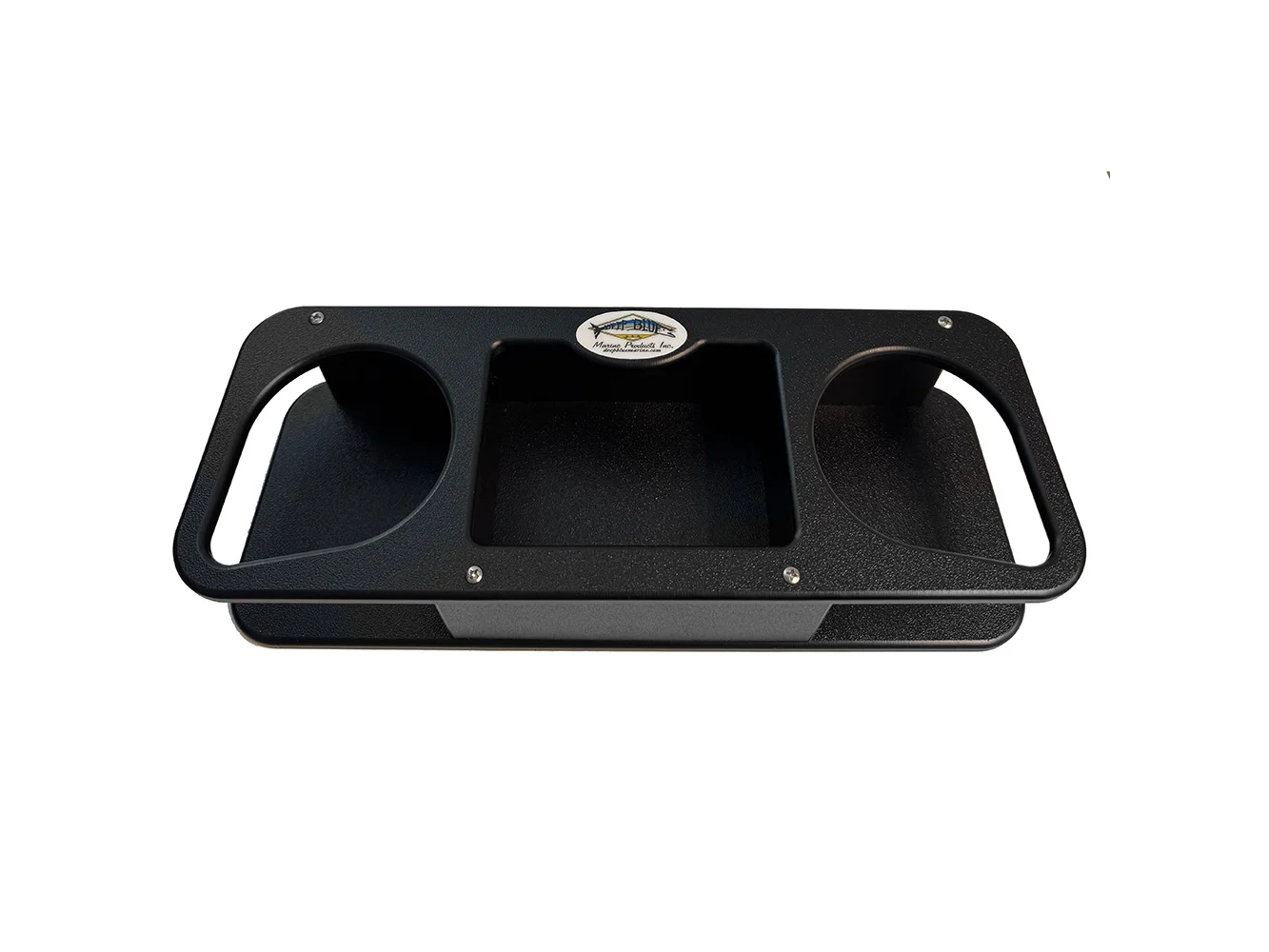 Deep Blue Marine Double Cup Holder w/Suction Cups - Black