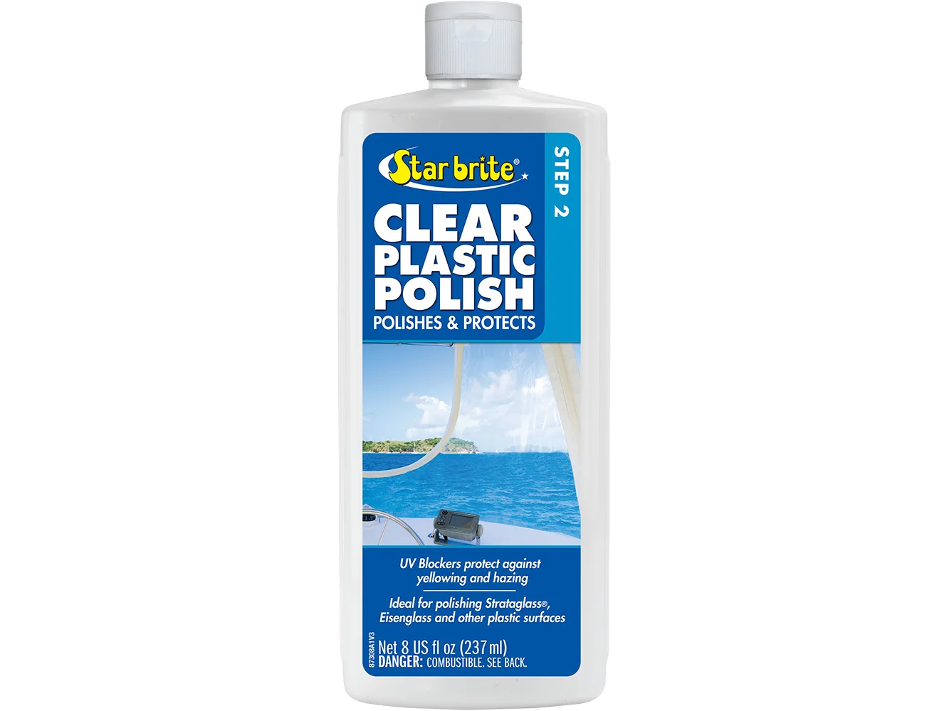 Star brite Clear Plastic Polish - Step 2 - 8 oz