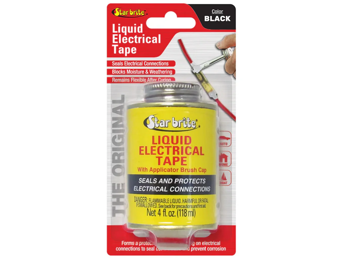 Star brite Liquid Electrical Tape - Black - 4 oz