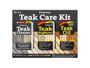 Star brite Premium Teak Care Kit - Step 1, Step 2, & Step 3 - 16 oz