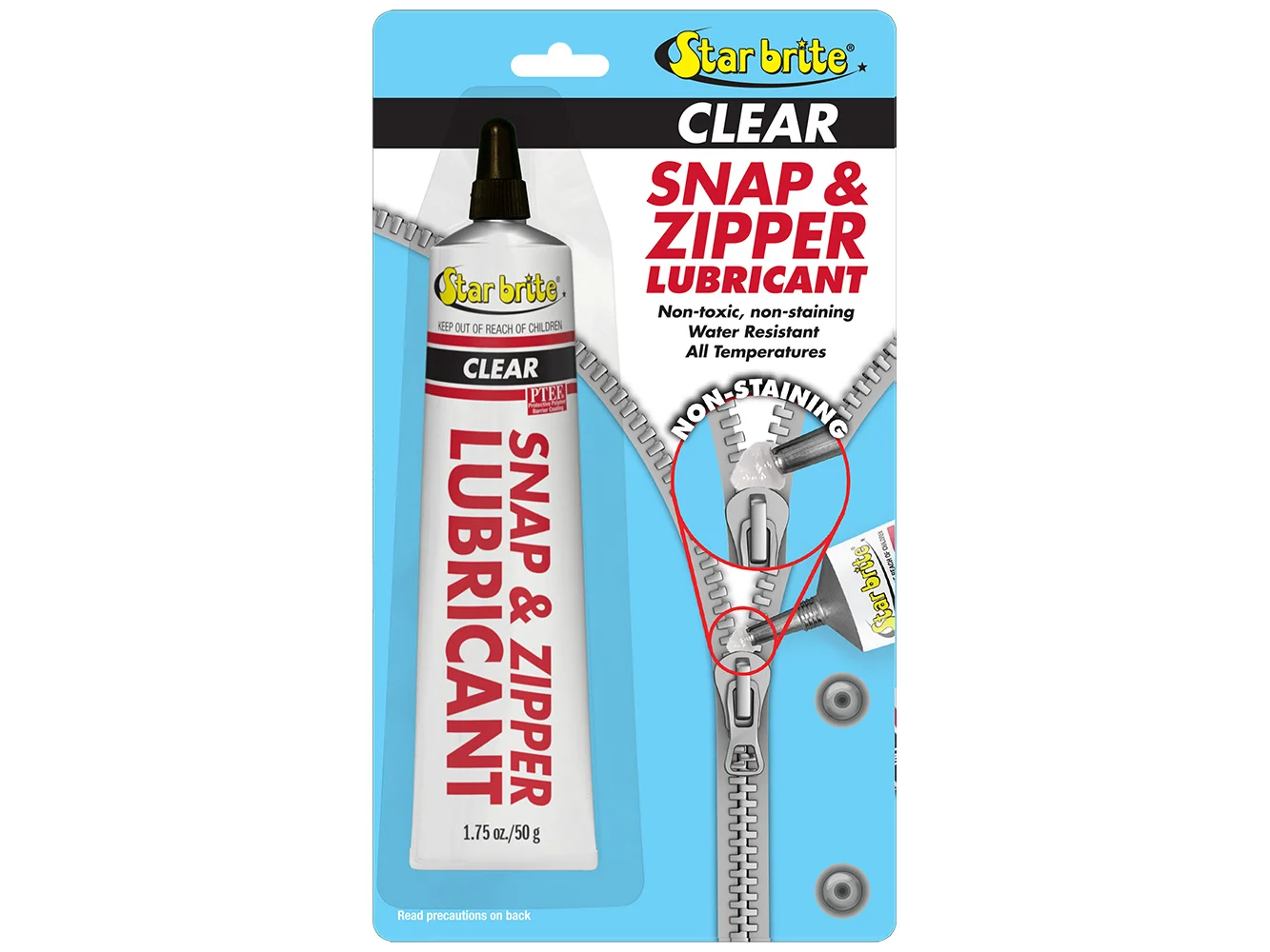 Star brite Snap & Zipper Lubricant - Clear, Multi-Use - 1.75 oz