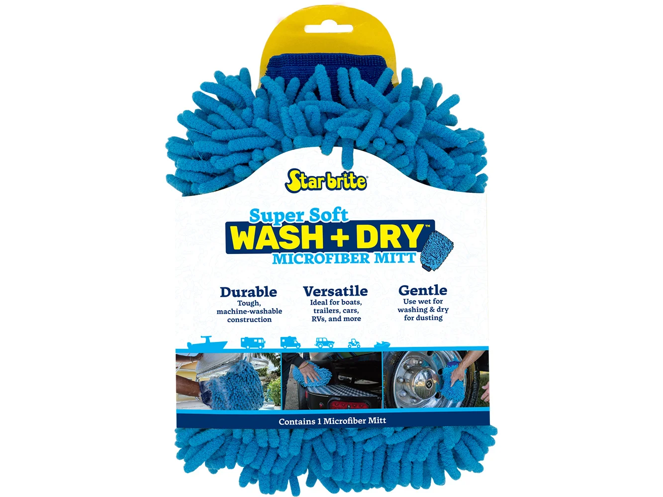 Star brite Machine Washable Microfiber Reggae Mitt