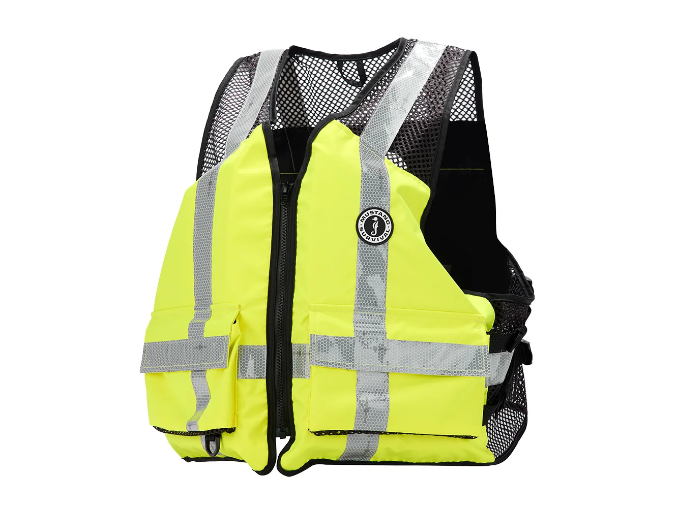 Mustang Industrial Mesh Vest - Hi-Vis Fluorescent Yellow Green - XXL/3XXL
